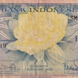 Indonesia 5 Rupiah Rare Note#B2