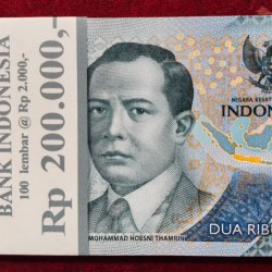 Indonesia 2000 Rupiah GEM UNC Serial Packet