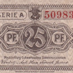 Germany, 25 Pfennigs ( 1922 ) series Rare Note Lowest Price