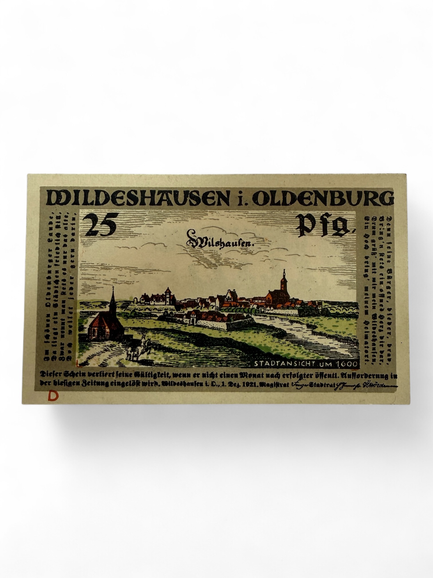 Germany Pfennig Notgeld Emergency Banknote Issues Over a Century Old Unc Unique and Rare