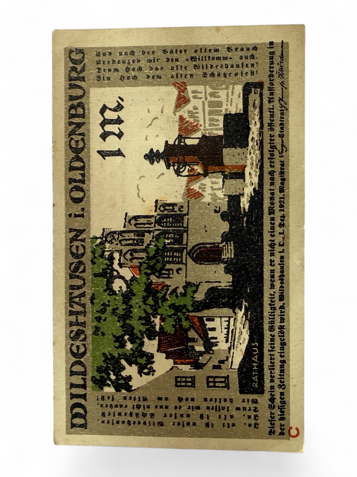 Germany Pfennig Notgeld Emergency Banknote Issues Over a Century Old Unc Unique and Rare