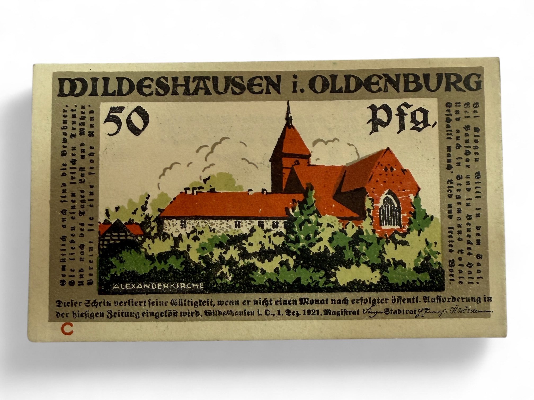 Germany Pfennig Notgeld Emergency Banknote Issues Over a Century Old Unc Unique and Rare