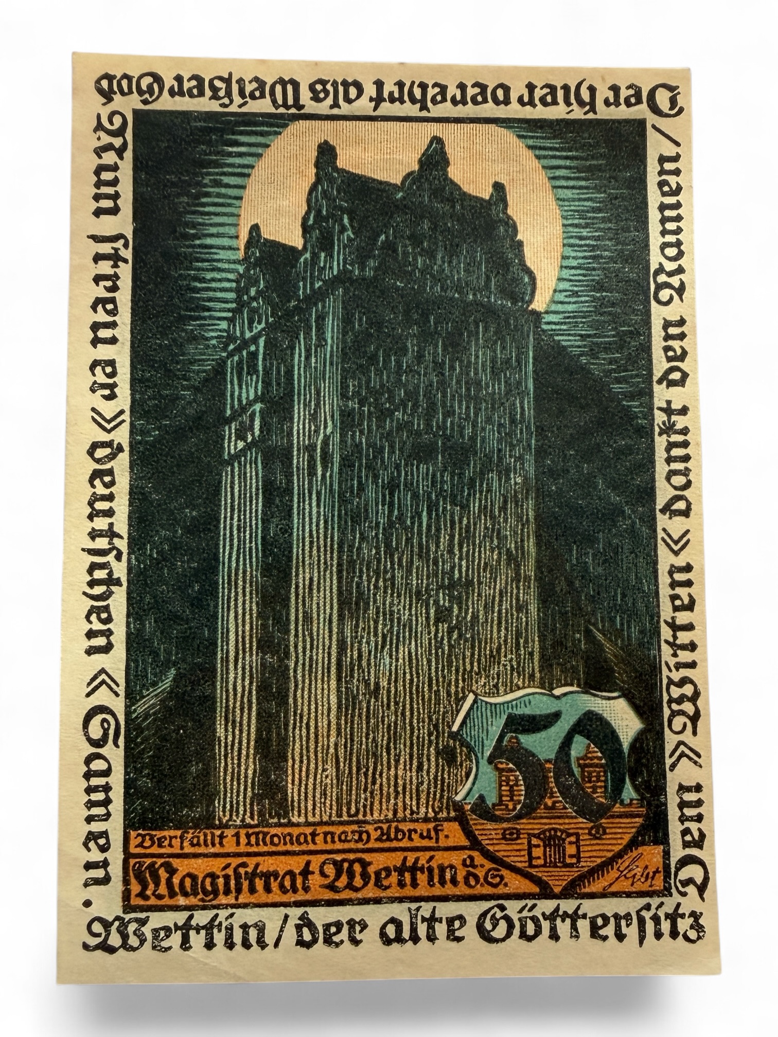 Germany Pfennig Notgeld Emergency Banknote Issues Over a Century Old Unc Unique and Rare