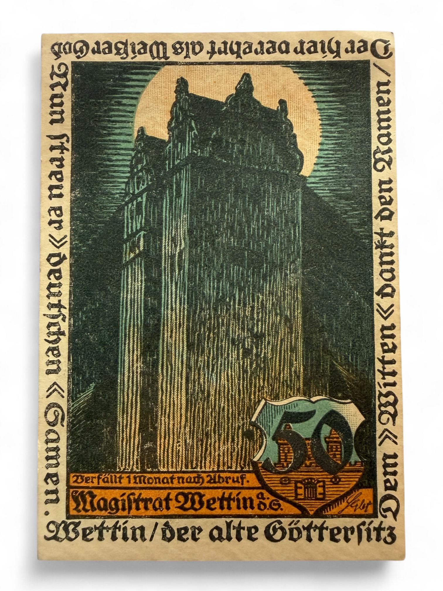 Germany Pfennig Notgeld Emergency Banknote Issues Over a Century Old Unc Unique and Rare