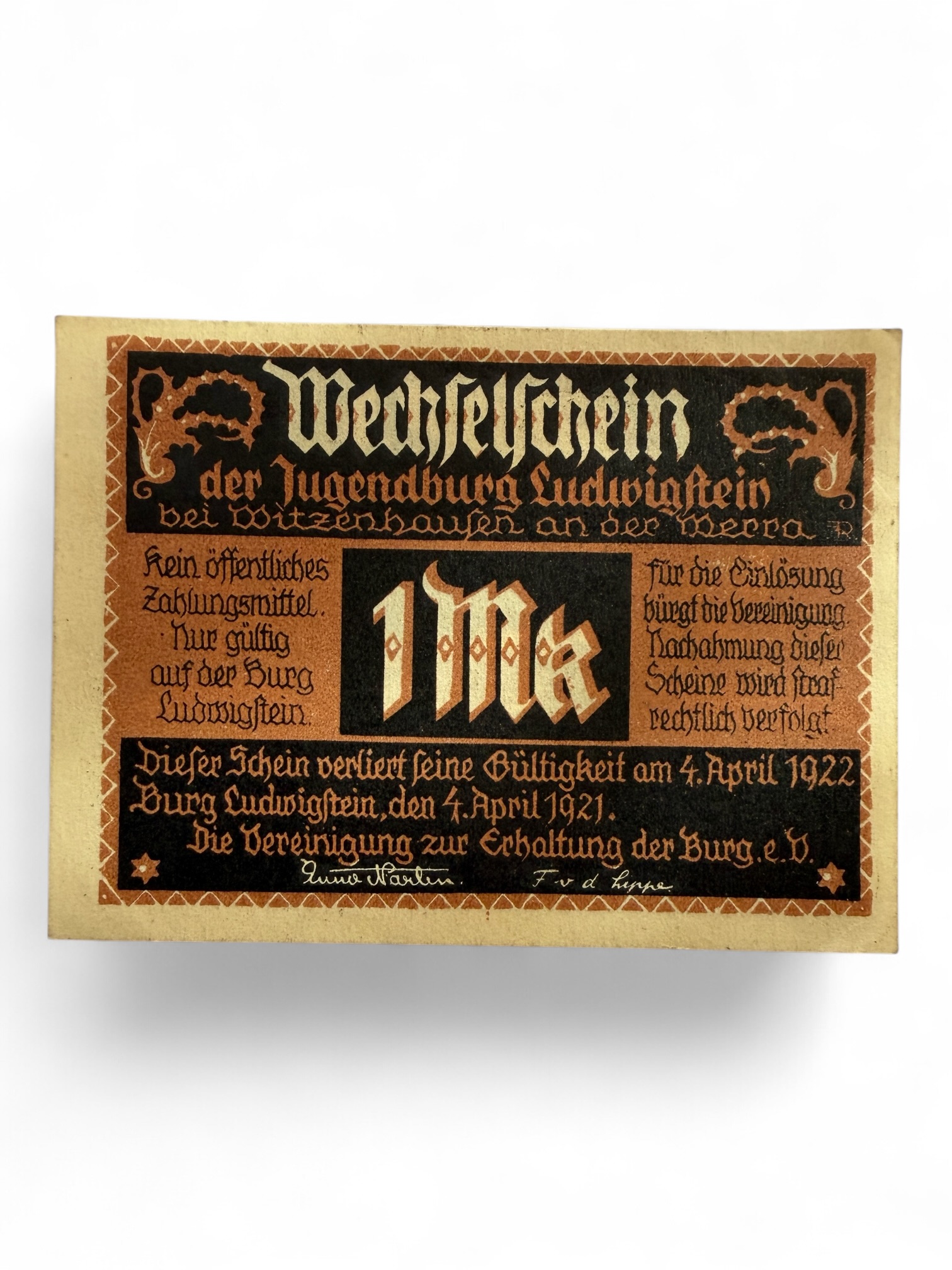 Germany Pfennig Notgeld Emergency Banknote Issues Over a Century Old Unc Unique and Rare
