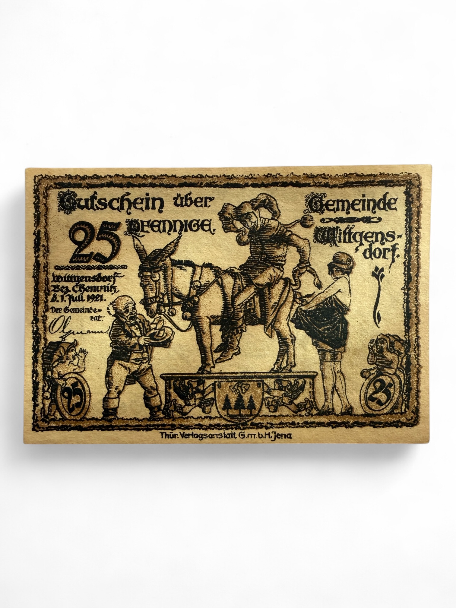 Germany Pfennig Notgeld Emergency Banknote Issues Over a Century Old Unc Unique and Rare