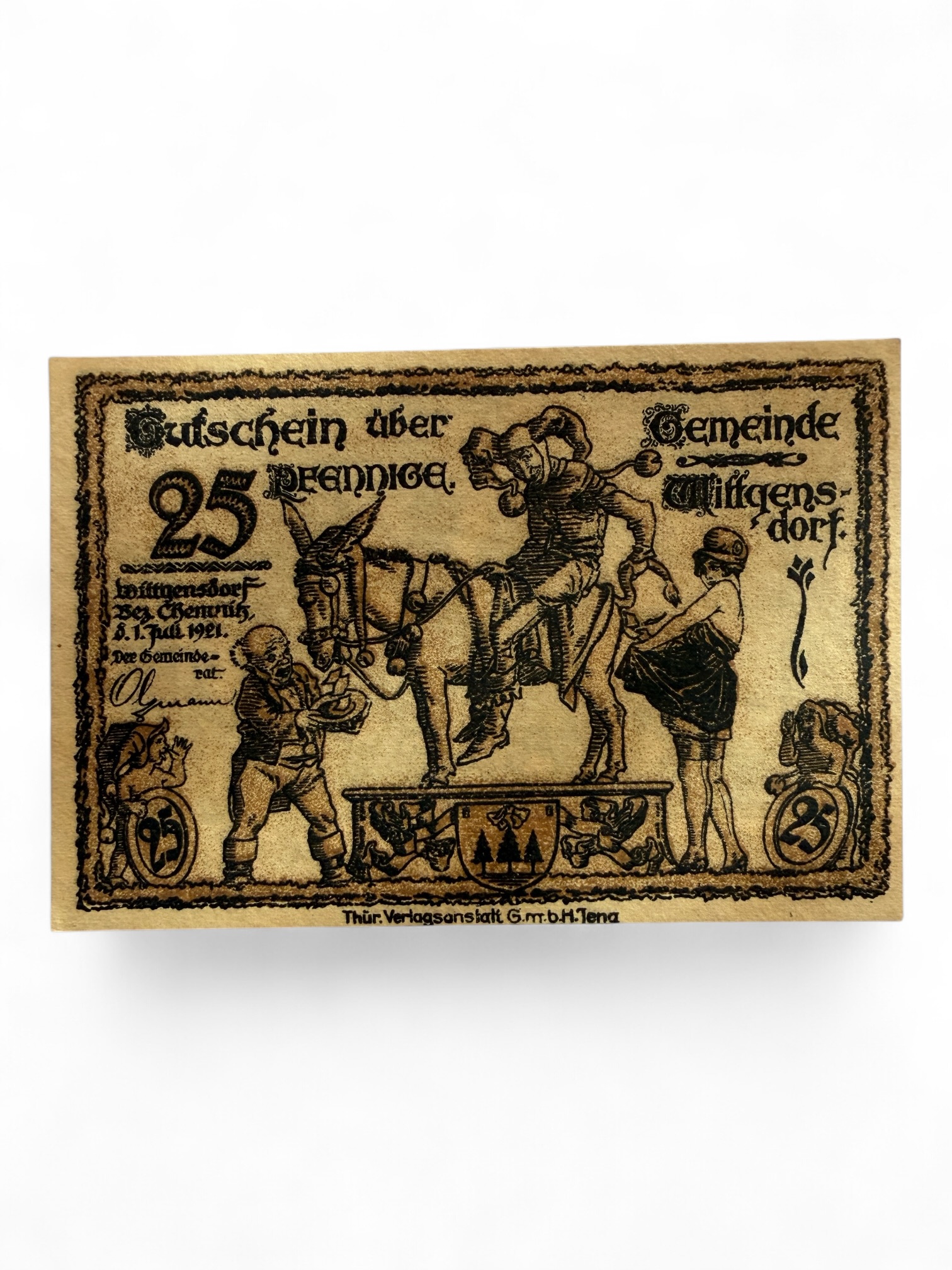 Germany Pfennig Notgeld Emergency Banknote Issues Over a Century Old Unc Unique and Rare