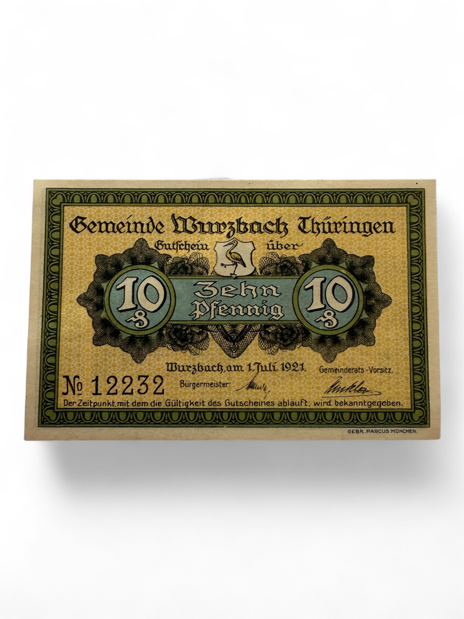 Germany Pfennig Notgeld Emergency Banknote Issues Over a Century Old UNC Unique and Rare