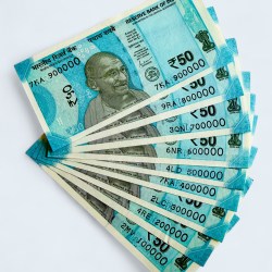 Rs 50 India Banknote Solid Fancy Set 100000 to 900000 Gem UNC Unique and Rare