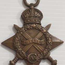 British India Army World War 1 1914-15 Named Medal Genuine #1