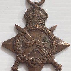 British India Army World War 1 1914-15 Named Medal Genuine #4