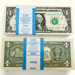 USA 1 Dollar Issue Gem Unc Serial Bundle 100 Notes Unique World Banknote Collection Unique And Rare