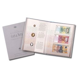 Royal Australian Mint 1988 First Combines presentation Of Bicentennial Coin & Note Collection - Rare (3 Coin+ 3 Note) Included 1 Coin Silver + 1 Note Polymer with Folder and Certificate