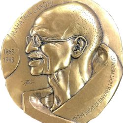 Reproduction Medal - Mahatma Gandhi 120 Grams Bronze Medallion