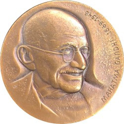 Reproduction Medal - Mahatma Gandhi Bronze Medallion