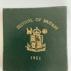 1951 Festival of Britain George VI Five Shilling Crown Coin With Box