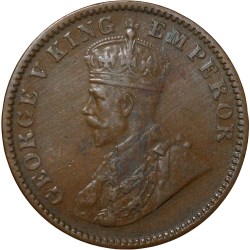Bronze 1/4 Anna of George V (AD 1934) of Calcutta Mint