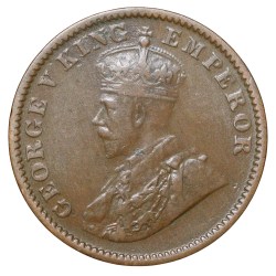 Bronze 1/4 Anna of George V (AD 1934) of Calcutta Mint