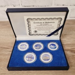 2001 State Quarter Colorized Editions (5 Coins Set) Enhanced Morgan Mint