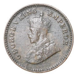 Bronze 1/12 Anna of George V (AD 1913) of Calcutta Mint KM 509 Beautiful Grade Rare Date