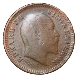 Copper 1/2 Pice of Edward VII (AD 1906) of Calcutta Mint Rare