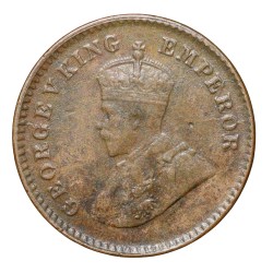 Bronze 1/12 Anna of George V (AD 1934) of Calcutta Mint KM 509 Beautiful Grade