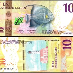 Curacao and Sint Maarten Netherlands Antilles 10 Caribbean Gulden Banknote 2025 P1 UNC Unique and Rare