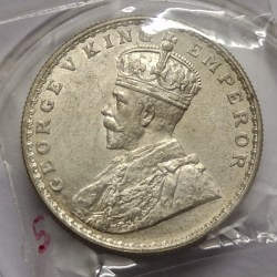 British India One Rupee 1918 Silver Coin BUNC Rare