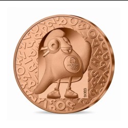 Rare Rare Rare Offical 1/4 Euro Mascot Olympic Games Paris 2024 Proof Coin