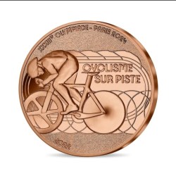 Rare Rare Rare Offical 1/4 Euro Cycling Track Olympic Games Paris 2024 Proof Coin