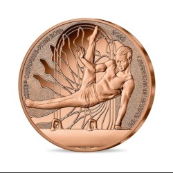 Rare Rare Rare Offical 1/4 Euro Artistic Gymnastics Olympic Games Paris 2024 Proof Coin