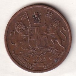 British-India ½ Pice (Victoria) 1853 Rare High Grade Coin#E-357