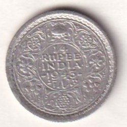 British-India ¼ Rupee (George VI) 1943 Rare Silver Coin#E-363