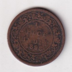 British-India 1/2 Pice (1898) Victoria Rare Coin #E-355