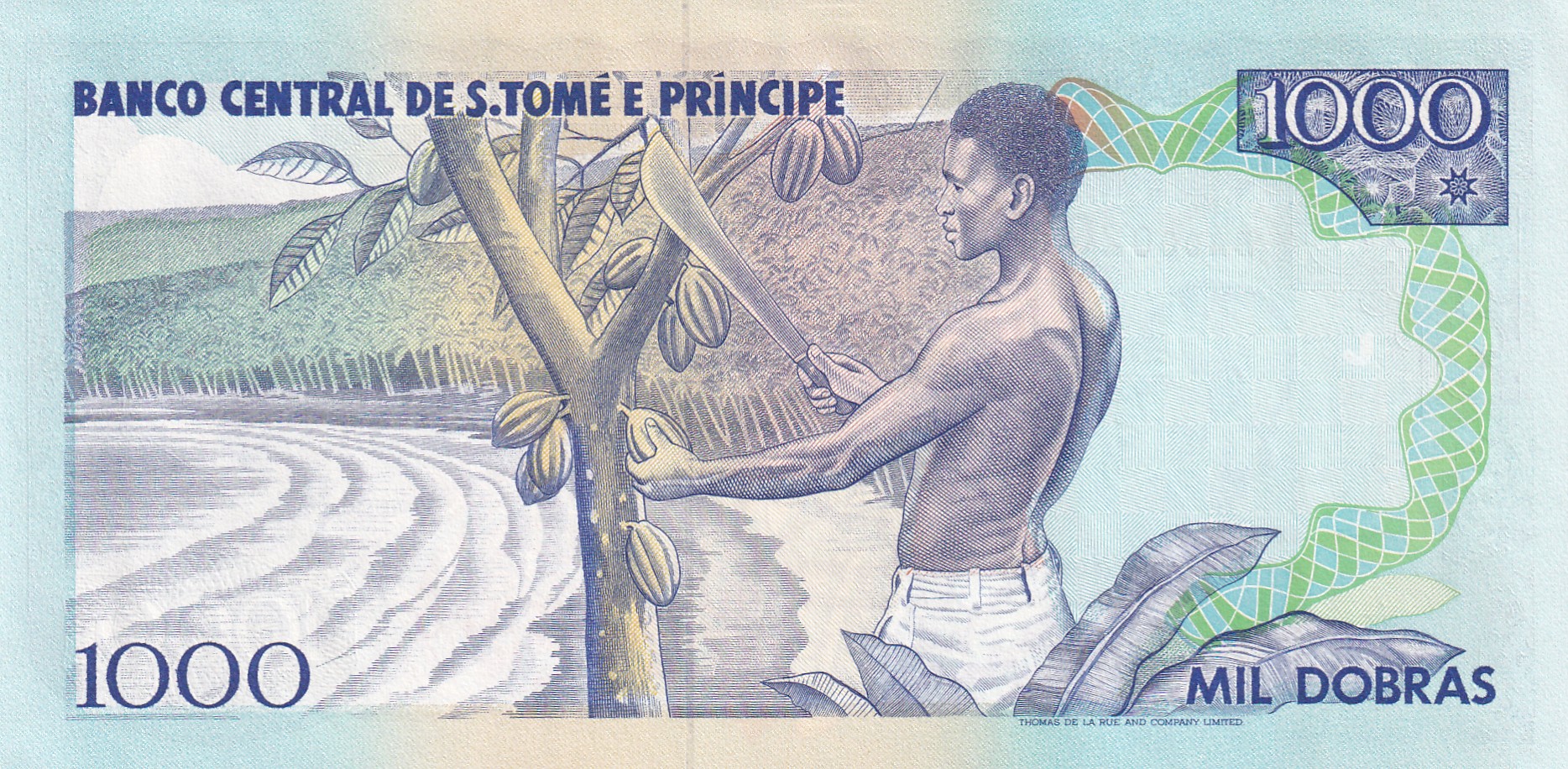 São Tomé and Príncipe 1000 Dobras (1993 ) Rare UNC Note #B2