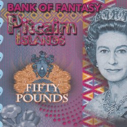 United Kingdom 50 Pounds - Elizabeth II Flame angelfish Rare Fantasy Note #B2