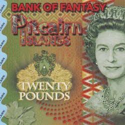 United Kingdom 20 Pounds - Elizabeth II Mourning Gecko Rare Fantasy Note #B2