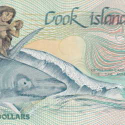 Cook Islands 3 Dollars 1987 Series Rare Unc Note#B2