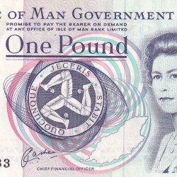 Isle of Man 1 Pound - Elizabeth II Rare UNC Note #B2