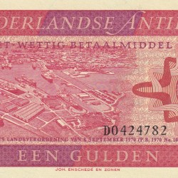 Netherlands Antilles 1 Gulden Muntbiljet Rare UNC Note #B2