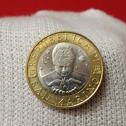 Rare 1000 Lire coin from San Marino issued in 1998 Year