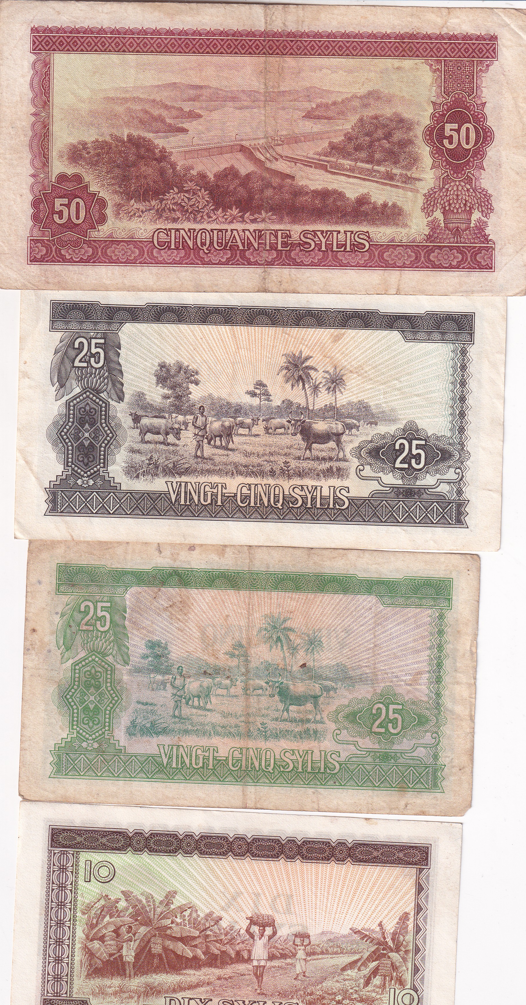 Guinea 4 Different Denomination (4 Pcs) Note Set