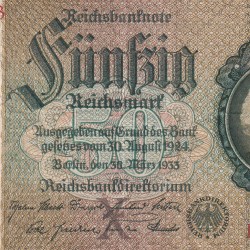 Germany 50 (1933 Series) Rare Note #B2