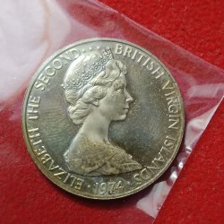 Elizabeth The Second Islands 25 Cents 1974 Proof Coin