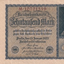 German 10 000 Mark (Reichsbank) 1922 Series Rare Note #B2