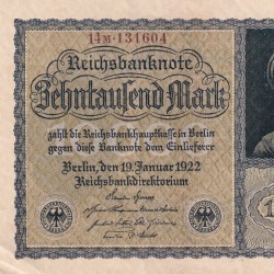 German 10 000 Mark (Reichsbank) 1922 Series Rare Note #B2
