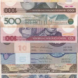 Brazil 12 Different (12 Pcs) Note Set #!3