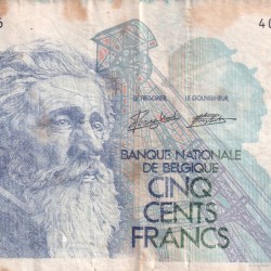 Belgium 500 Francs Rare Note (Condition As Per Image ) #B2