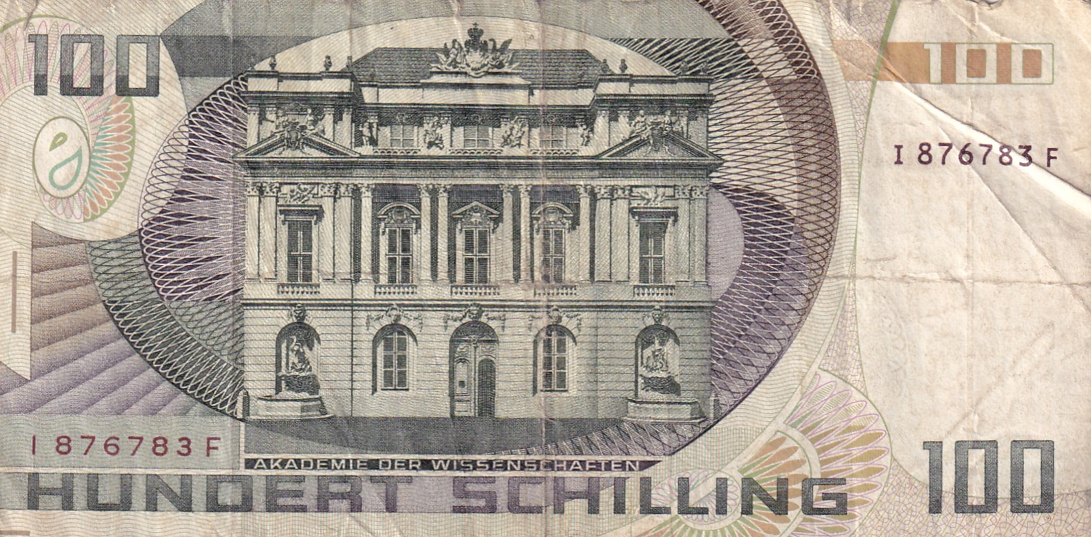 Austria 100 Schilling Rare Note (Condition As Per Image ) #B2