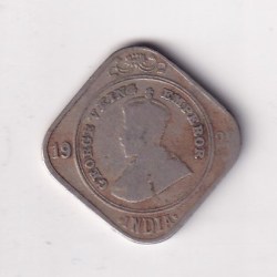 British- India 2 Annas 1929 George V Rare Coin #K-58
